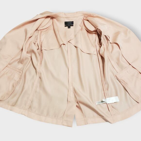 J.Crew Womens Alfie Gramercy Twill Lyocell Blazer Blush Pink Sz 14 Oversized - Picture 10 of 15